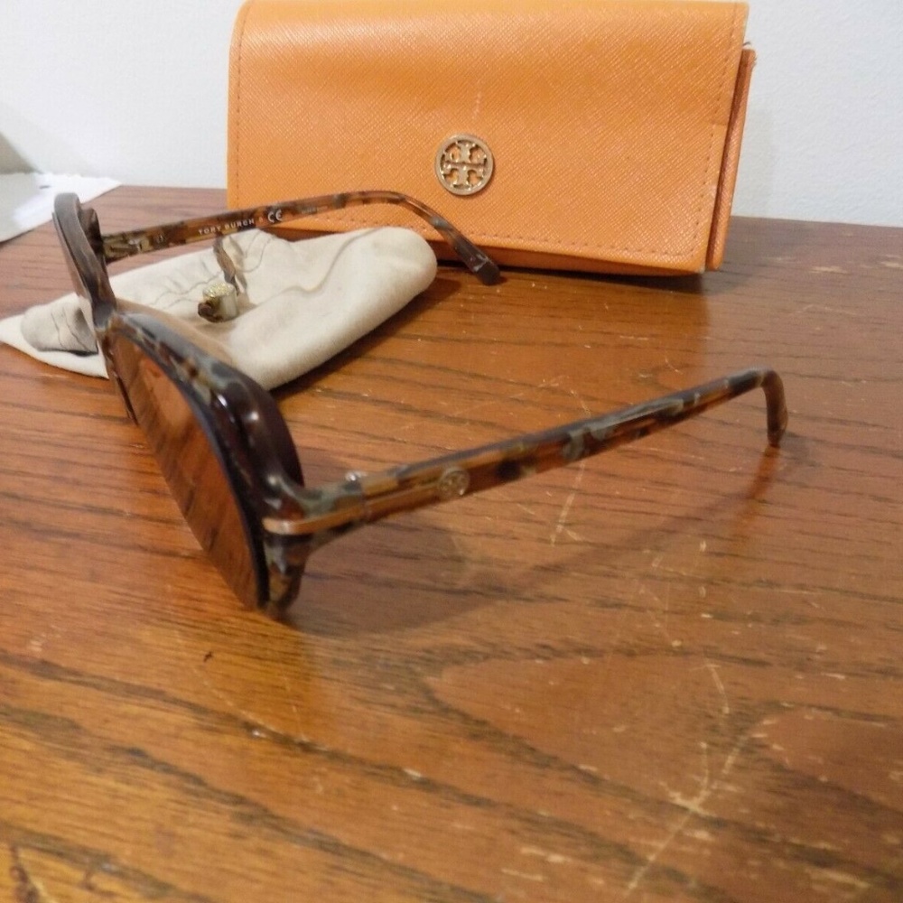 TORY BURCH Brown Print Prescription Sunglasses
